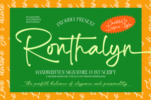 Related font Ronthalyn