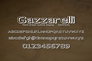 Related font Gazzarelli