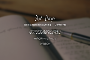Related font Slight Changes