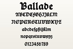 Related font Ballade