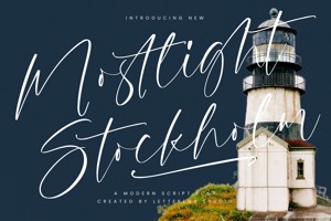 Related font Mostlight Stockholm