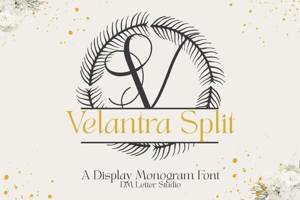 Related font Velantra Split Monogram