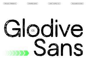 Related font CS Glodive Stamp