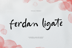 Related font Ferdan Ligate