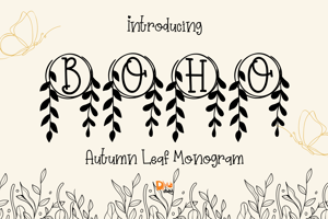 Autumn Leaf Monogram