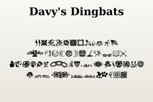 Related font Davys Dingbats