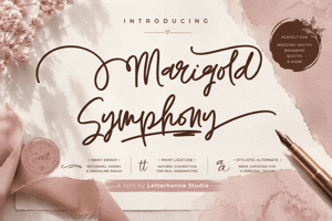 Related font Marigold Symphony