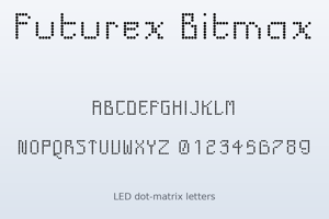 Related font Futurex Bitmax