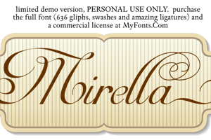 Mirella Script Limited Free Ver