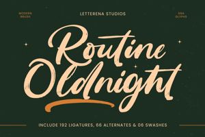Related font Routine Oldnight VERSION