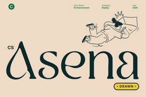 Related font CS Asena Drawn