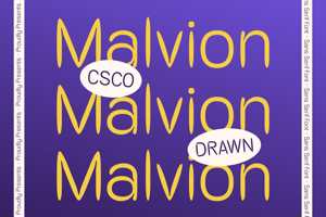 Related font Malvion Drawn