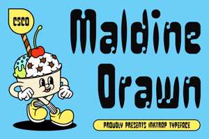 Related font Maldine Drawn