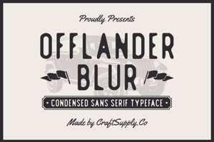 Related font Offlander Blur