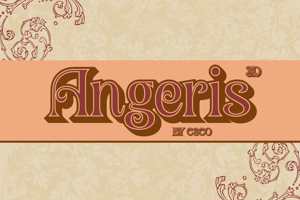 Related font Angeris 3D
