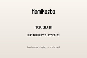 Related font Komikazba