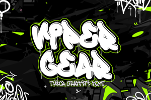 Viper Gear - Dripping Graffiti Font