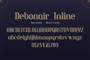 Related font Debonair Inline