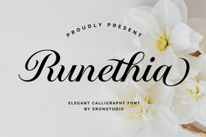 Related font Runethia