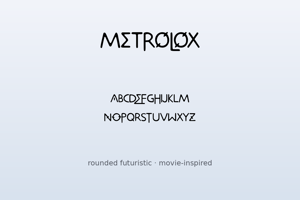 Related font Metrolox