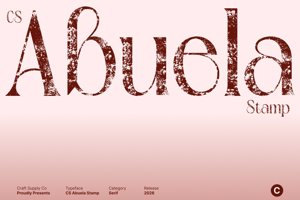 Related font CS Abuela Stamp