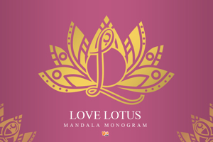 Love Lotus Mandala Monogram