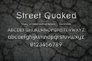 Related font Street Quaked