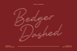 Related font Bedger Dashed