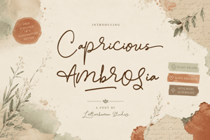 Related font Capricious Ambrosia