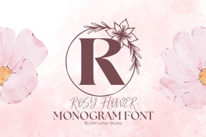 Rosy Flower Monogram