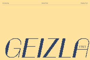 Related font Geizla Pixel