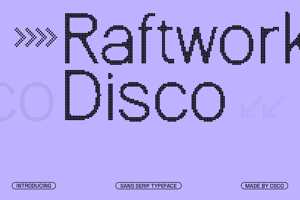 Related font Raftwork Disco