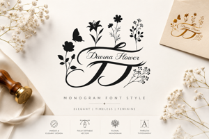 Related font Davina Flower