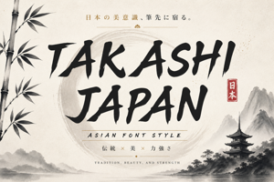 Related font Takashi Japan