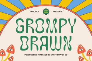 Related font CS Grompy Drawn