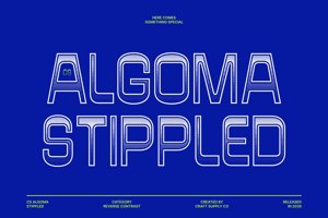 Related font CS Algoma Stippled