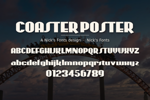 Related font Coaster Poster