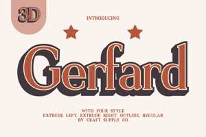 Related font Gerfard 3D