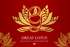 Great Lotus Mandala Monogram
