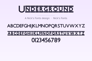 Related font Underground