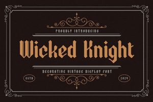 Related font Wicked Knight