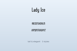 Related font Lady Ice