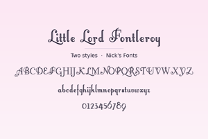Related font Little Lord Fontleroy