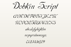 Related font Dobkin Script