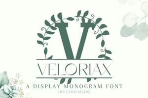 Related font Veloriax Split Monogram