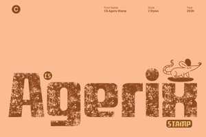 Related font CS Agerix Stamp