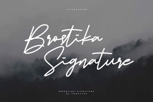 Related font Brostika Signature