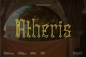 Related font Atheris Stippled