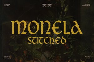 Related font CS Monela Stitched