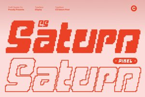 Related font CS Saturn Pixel
